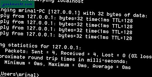 Testen Sie die Geschwindigkeit der Internetverbindung mit dem Ping-Befehl