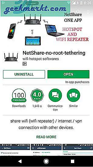 Erstellen Sie einen WiFi-Hotspot von Android, der bereits mit WiFi verbunden ist