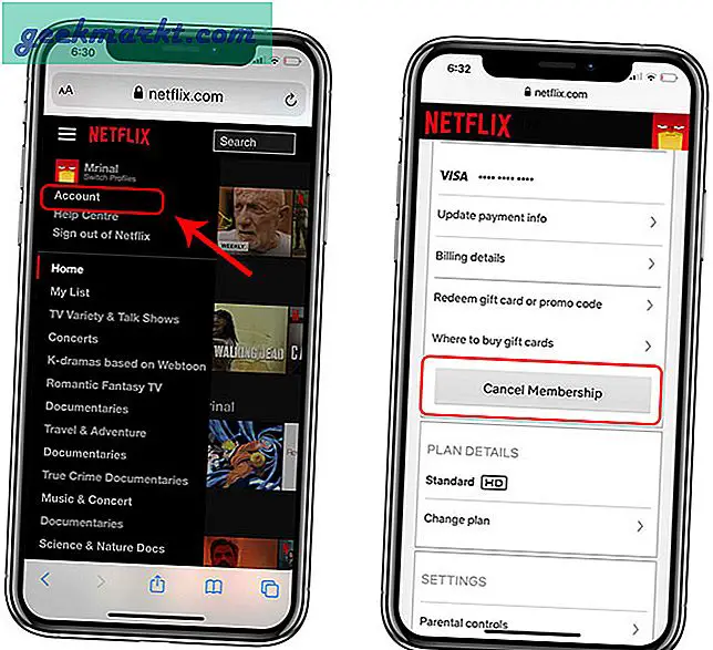 So brechen Sie Netflix in der App ab