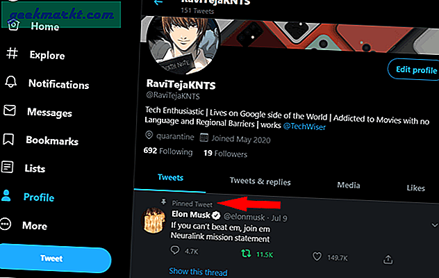 So pinnen Sie einen anderen Tweet an Ihr Twitter-Profil