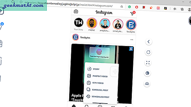 INSSIST Chrome-Erweiterung: Laden Sie Videos aus dem Chrome-Browser auf Instagram hoch