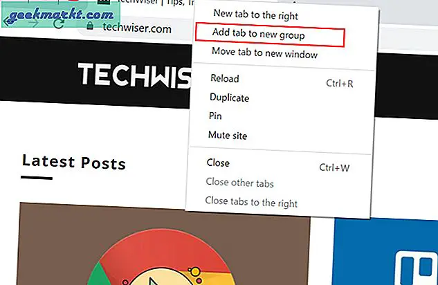 So gruppieren und ändern Sie die Registerkartenfarbe in Chrome