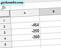 So erhalten Sie den absoluten Wert in Google Tabellen