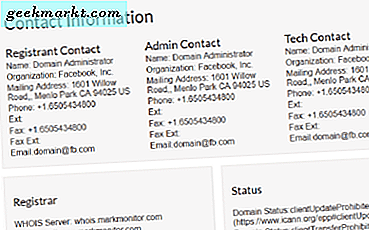 So finden Sie heraus, wer eine Website besitzt