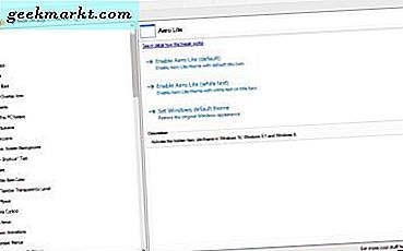 Aktivieren des Aero Lite-Designs und Anpassen der Fensterrahmenbreite in Windows 10